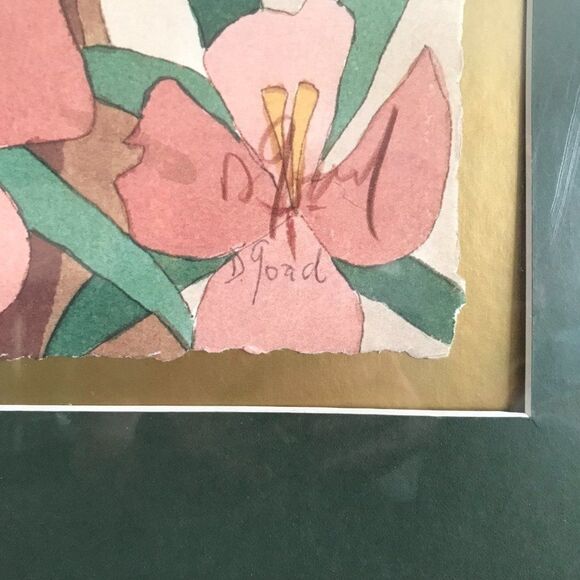 "Egret with Lizard" by Goad Lithograph - Picture 4 of 9